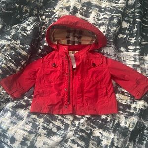 BURBERRY Red Light Weight Hooded Jacket